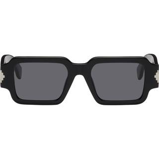 Marcelo Burlon Unisex Maiten Black dark grey Solbriller Acetat Sort Grå Firkantet Normal
