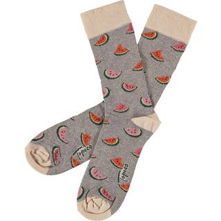 Topeco Men Cotton Trend Pattern Sock - Creme - Str 41/45