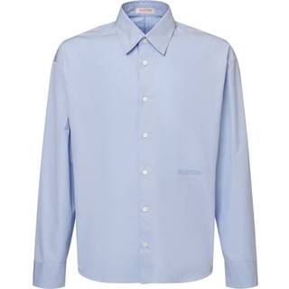 VALENTINO COTTON POPELINE SHIRT Size: 41, colour: BLUE
