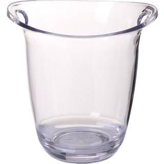 Transparent 3l champagnekøler i plastik, oval, 220x185x226mm
