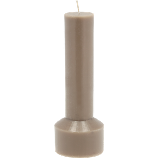 Hvils Bloklys fra Villa Collection - Taupe farve - Paraffin/Stearin