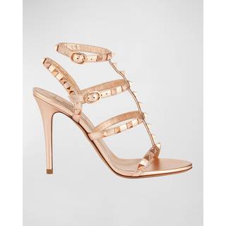Valentino Garavani Rockstud leather sandals - silver - EU 41