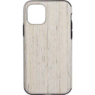 iPhone 12 / 12 Pro Plastik Cover m. Træ Tekstur Stribet Træ - Hvid