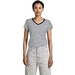 Eyben Stripe Slim V-Neck Top - Multi color - Women