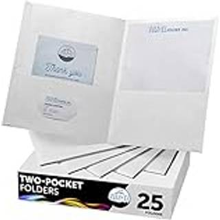 File-EZ To-lommer mapper Hvid 25-pakke tekstureret papirbrevst?rrelse (EZ-32510)