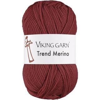 Viking Trend Merino 456 Mørk rød Indhold: 100% Ekstrafin merinould Vægt/længde: 50 gram = ca. 125 meter Anbefalede pinde: 4.5 mm Strikkefasthed: 10 cm = 20 m Vask: Kan vaskes på skånsom maskinvask / Maks. 30ºC / Tørres fladt.