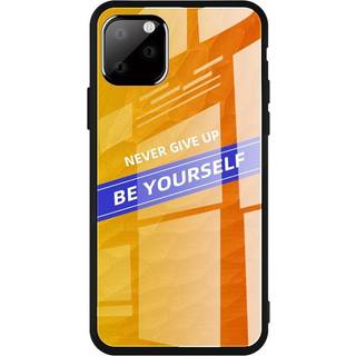 iPhone 11 Pro Cover m. Glasbagside - Be Yourself - Orange