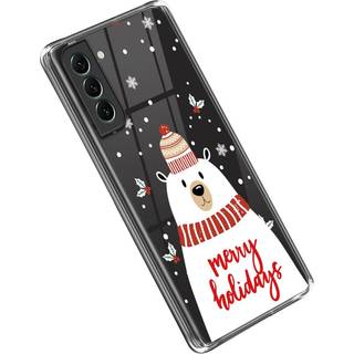 Samsung Galaxy S22 Fleksibelt Plast Julecover - Isbjørn