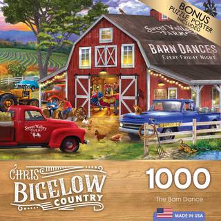Chris Bigelow 1000 PC Jigsaw Puzzle - Barn Dance 20 """" L X 27 """" W