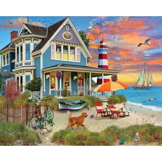 White Mountain Puzzles Beach Sunset 1000 Piece Jigsaw Puzzle