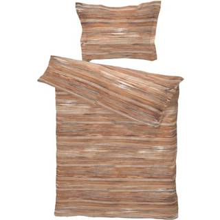 Turiform sengetøj - 140x220 cm - Yara Rustbrun - 100% bomuldssatin sengesæt - Mønstret sengetøj -