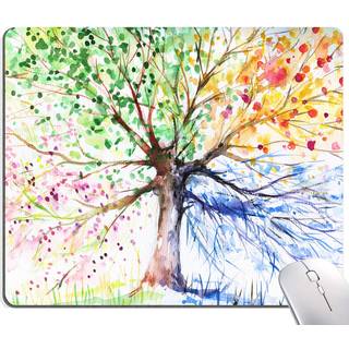 Armanza Mouse Pad Tree of Life Design Mouse Pad Washable Square Cloth Mousepad til Office Laptop Non-Slip Rubber Computer Mouse Pads til tr?dl?s