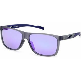 Adidas Sport Mand SP0067 20Z Solbriller Plast Grå Violet Geometrisk Spejlet Skygge