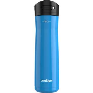 Contigo Ashland Chill rustfrit st?l Vandflaske 24oz l?kagesikker l?g og halm Hold drikkevarer kolde til 24 timer og varmt til 6 timer Ideel til r