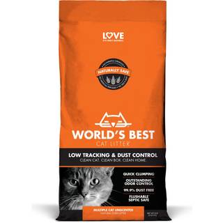 Verdens bedste kattekuld Lavsporing & st?vkontrol Flere kat Uscenteret 8 -pund - Naturlige ingredienser Hurtig klumpende skylbar og lavet i USA -
