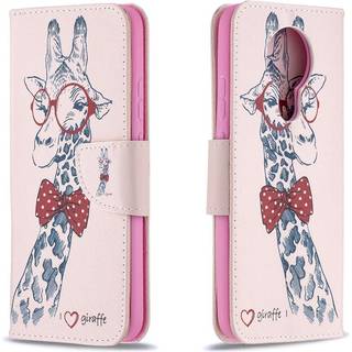 Nokia 3.4 Læder Cover m. Pung - Giraf