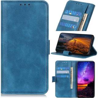Motorola Moto E6 Plus Læder Cover m. Pung - Blå