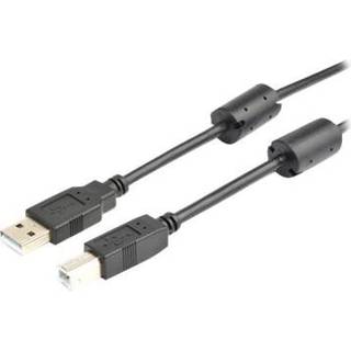 Prokord Usb-kabel 3m. Usb A Usb B Sort