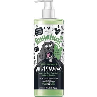 Bugalugs Alt-i-en Shampoo med fældningskontrol og duft af Wild Lemongrass (500ml)