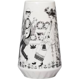Arabia Emilia vase 19 cm Sort/Hvid