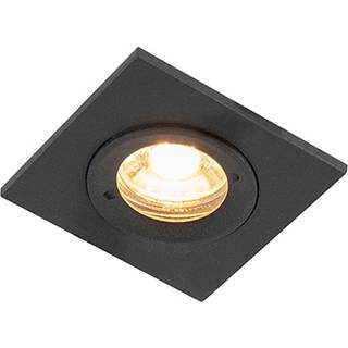 Smart indbygget spotlight sort firkantet IP44 inkl. Wifi GU10 - Xena