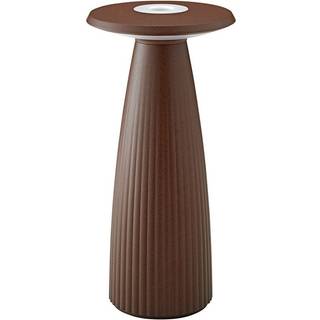 Nuflair LED-bordlampe, rustbrun, IP54, dæmpbar, 24 cm