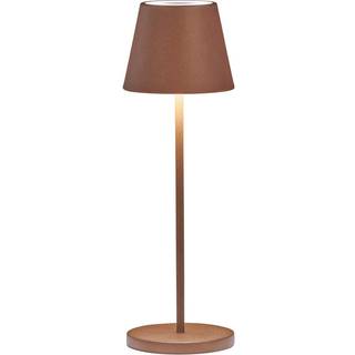 Cosenza LED-akku-bordlampe, 2, 34 cm rustfarvet