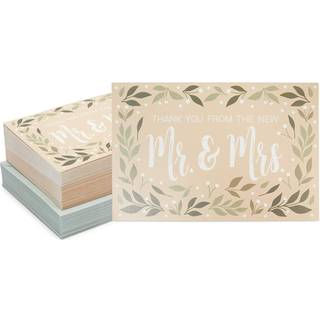 Paper Junkie 48 Pack fra den nye hr. Og fru Wedding Tak -kort med konvolutter inkluderet (4x6 in)