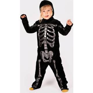 Den goda Fen kostume Skelet jumpsuit - Str. 4-6 år Str. 5-6 år