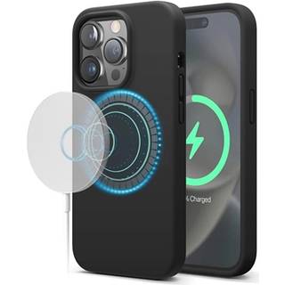 iPhone 15 Pro Max Saii Premium MagSafe Liquid Silikone Cover - Sort