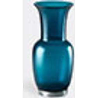 Venini Vases - 'Opalino Satin' vase, M, horizon in BLUE Glass