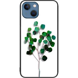 iPhone 14 Plus Cover m. Glasbagside - Grønne Blade