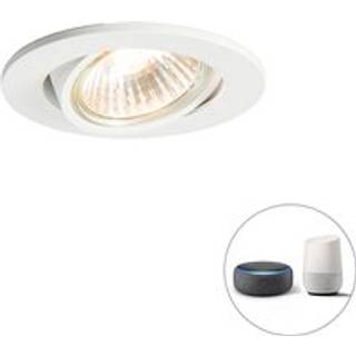 Smart indbygget spotlight hvid tiltbar inkl. WiFi GU10 - Cisco