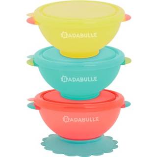 Badabulle Fun Colors skål med låg 3 stk. - 3 stk.