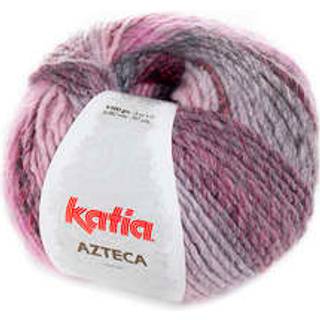 Katia Azteca 32 Lilla-grå Indhold: 53% uld, 47% akryl Vægt/længde:100 g = 180 meter Anbefalede pinde: 5-5.5mm Strikkefasthed:10 cm x 10 cm = 17 m x 23 r Vask: Finvask 30º / Tåler ikke tørretumbling.