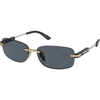 Prada Mand PR 68ZS ZVN09T Solbriller Metal Guld Grå Geometrisk Normal