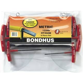 Bondhus 13348 S?t med 6 hex T-h?ndtag St?rrelser 2-6mm