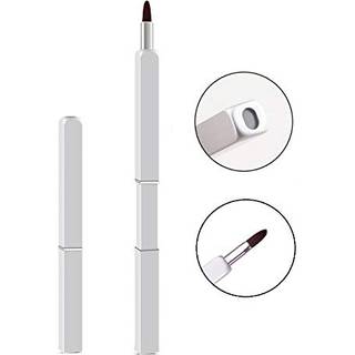 Uds?gte professionelle l?beb?rsteapplikatorer-Retractable l?bestiftb?rster- Lipstick Gloss Makeup B?rstev?rkt?j til kvinder og piger (s?lv)
