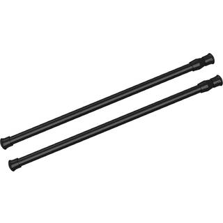 2stk Springssp?ndingsgardinstang 28-48 inches Justerbar Udvideligt tryk Sort gardinsp?ndingsst?nger til k?kken badev?relse vindue hjem