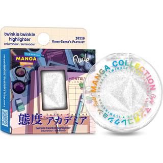 Rude Cosmetics Manga Collection Twinkle Twinkle Highlighter Professionel highlight presset pudder Skygge Kirei-Sama&#39;s Playlist 4 g - 4 g