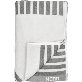 NJRD Stripes badehåndklæde 100x150 cm Grå