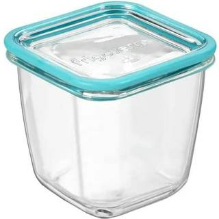 Glas opbevaringsboks med glaslåg - ovnfast - 12x12 cm - Høj