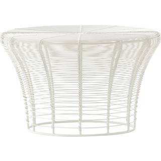 GAN Seating - 'Aram' low stool in White Stainless stell wire