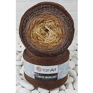 Yarnart Flowers Moonlight Glitter Cotton Yarn Soft Rainbow Crochet Metallic Lurex Handknit Shiny Silvery Cake Multicolor Cotton 1 Skein Weight 9.