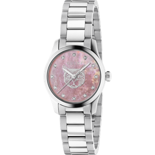 Gucci YA1265025 G-Timeless lyserød perlemorsskive damesur