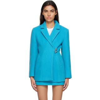 Ganni Wool-blend blazer - blue - XXS