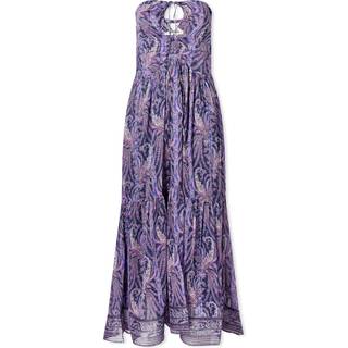 Isabel Marant Birona cotton and silk midi dress - blue - XL
