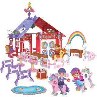 Pinxies Unicorn Barn | Build-your-own Magical Animals Farm Play Set Kids 3D Puzzle Toy-Stam Girl Toys Alder 6-7 OG op