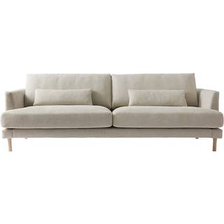 1898 Bredhult sofa 3-pers. stof Bern 0341 beige, hvidolierede ben i eg