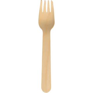 Gastro engangsgaffel 16cm brun birketræ